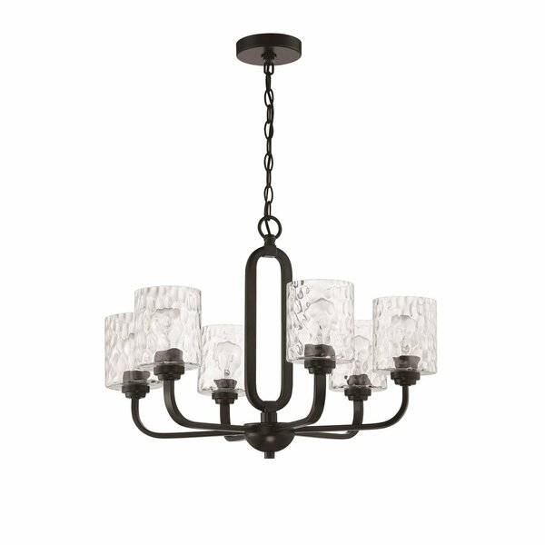 Craftmade Collins 6 Light Chandelier in Flat Black 54226-FB